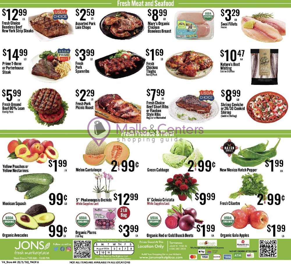 Weekly ad for Jons Fresh Marketplace valid: 08/05/2026 - 08/11/2026, page 6