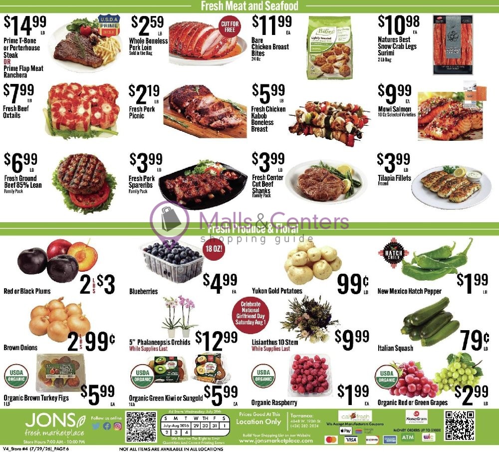Weekly ad for Jons Fresh Marketplace valid: 07/29/2026 - 08/04/2026, page 6
