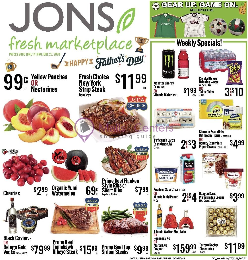 Weekly ad for Jons Fresh Marketplace valid: 06/17/2026 - 06/23/2026, page 1