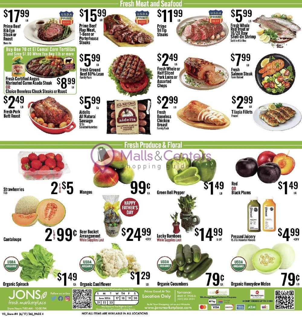 Weekly ad for Jons Fresh Marketplace valid: 06/17/2026 - 06/23/2026, page 4