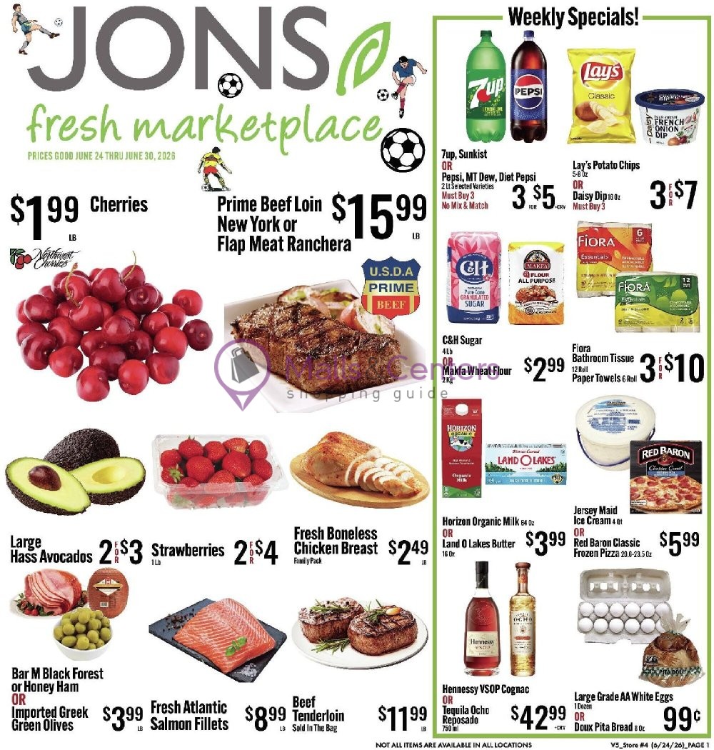 Weekly ad for Jons Fresh Marketplace valid: 06/24/2026 - 06/30/2026, page 1