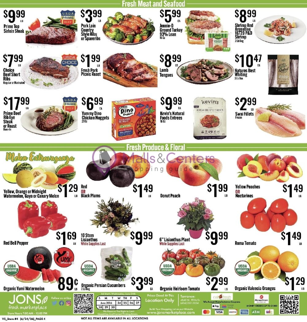 Weekly ad for Jons Fresh Marketplace valid: 06/24/2026 - 06/30/2026, page 4
