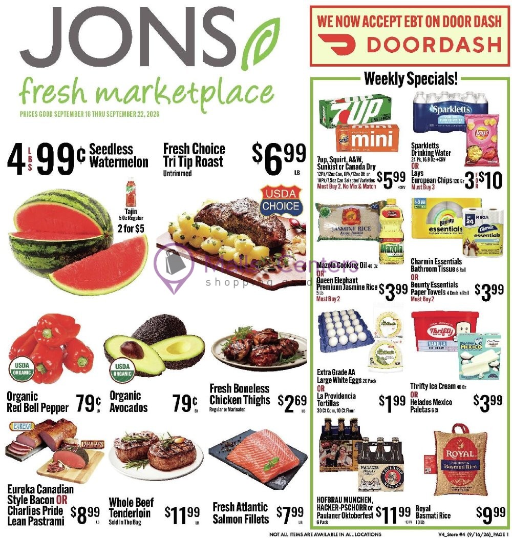 Weekly ad for Jons Fresh Marketplace valid: 09/16/2026 - 09/22/2026, page 1
