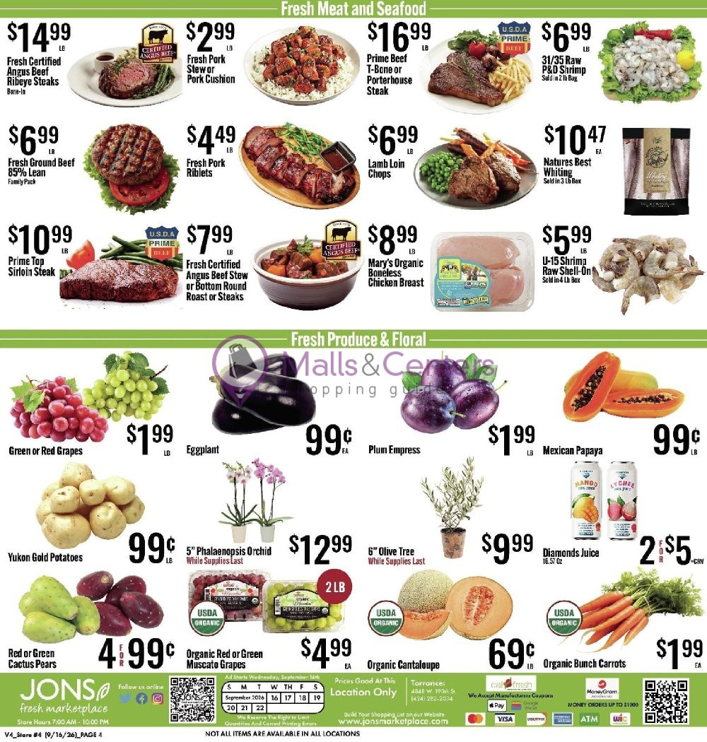 Weekly ad for Jons Fresh Marketplace valid: 09/16/2026 - 09/22/2026, page 4
