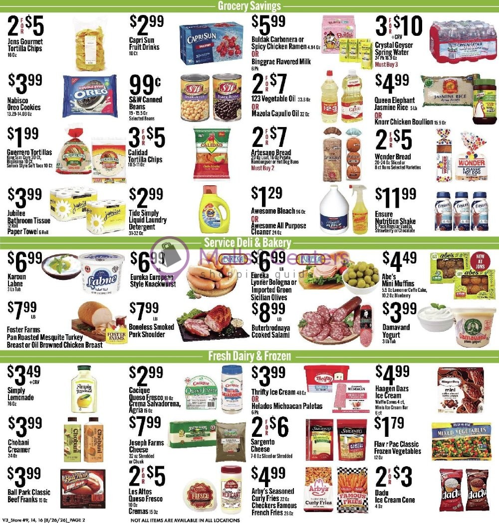 Weekly ad for Jons Fresh Marketplace valid: 08/26/2026 - 09/01/2026, page 2