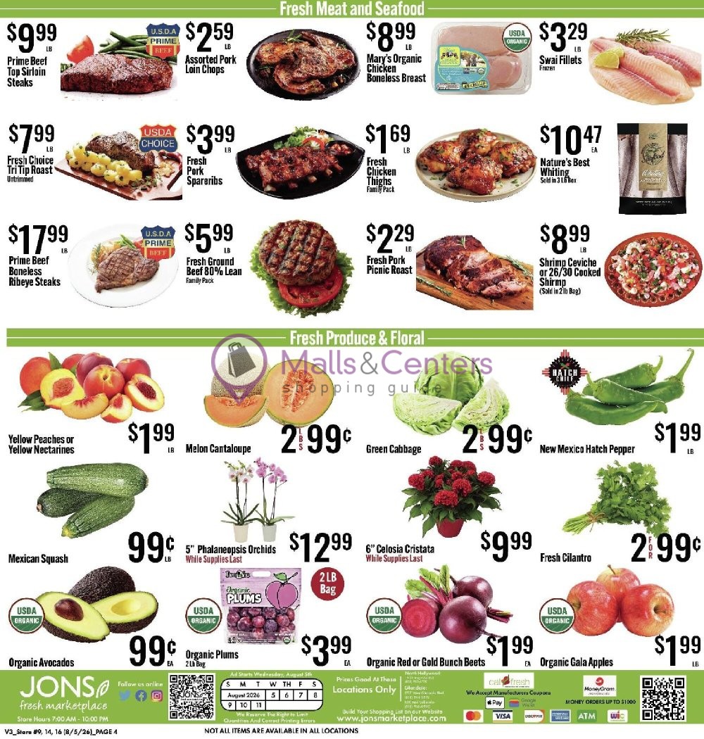 Weekly ad for Jons Fresh Marketplace valid: 08/05/2026 - 08/11/2026, page 4