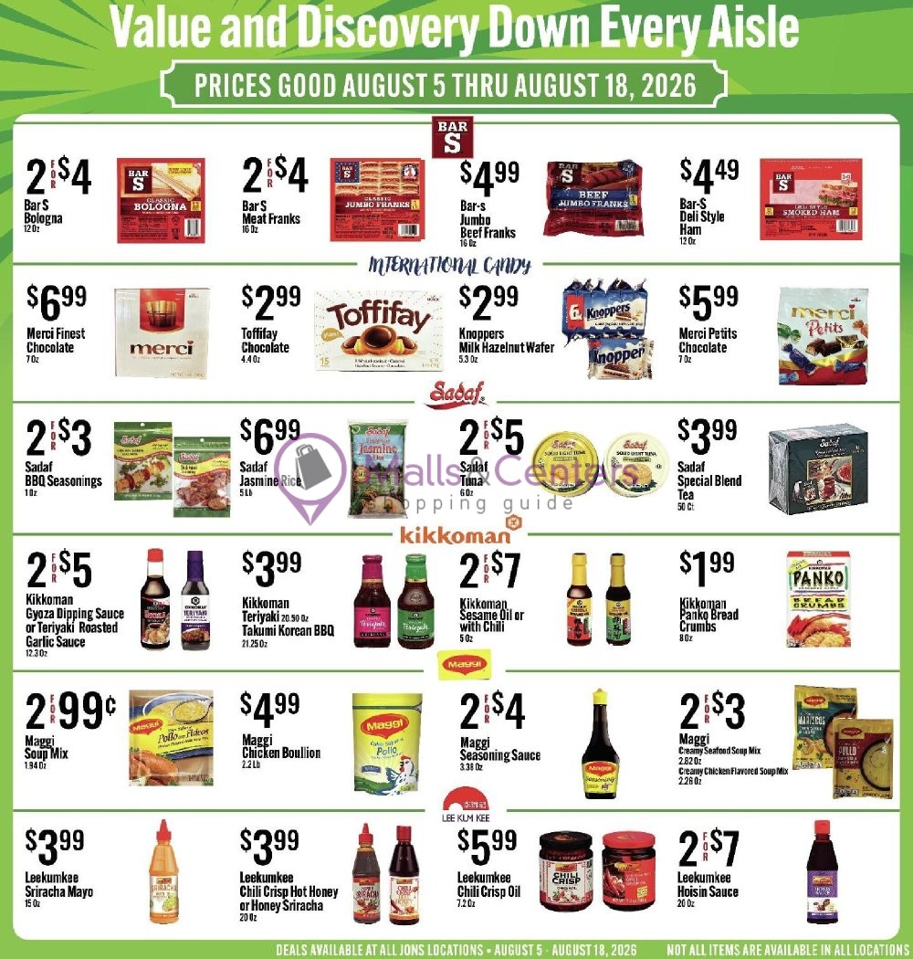 Weekly ad for Jons Fresh Marketplace valid: 08/05/2026 - 08/11/2026, page 6