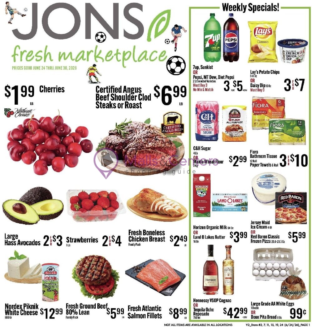 Weekly ad for Jons Fresh Marketplace valid: 06/24/2026 - 06/30/2026, page 1