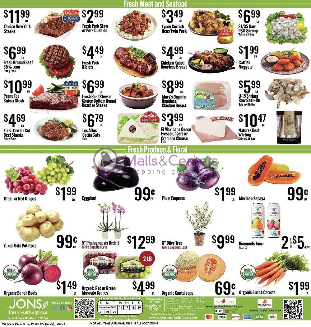Weekly ad for Jons Fresh Marketplace valid: 09/16/2026 - 09/22/2026, page 4