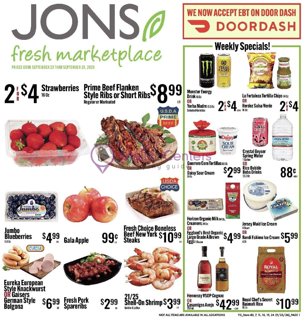 Weekly ad for Jons Fresh Marketplace valid: 09/23/2026 - 09/29/2026, page 1