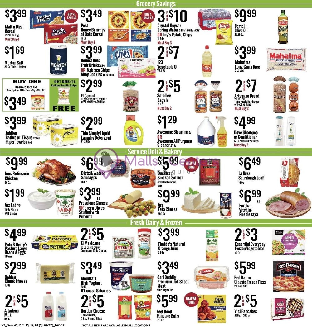 Weekly ad for Jons Fresh Marketplace valid: 09/23/2026 - 09/29/2026, page 2