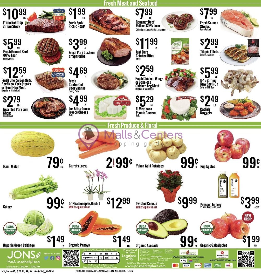 Weekly ad for Jons Fresh Marketplace valid: 09/09/2026 - 09/15/2026, page 4