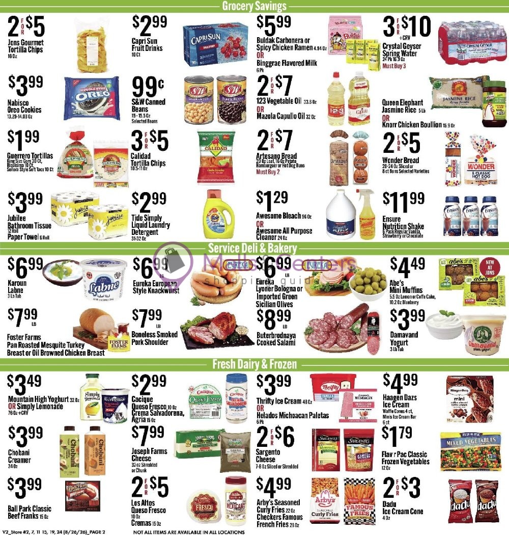 Weekly ad for Jons Fresh Marketplace valid: 08/26/2026 - 09/01/2026, page 2