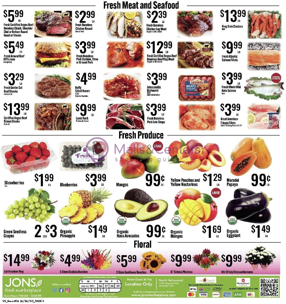 Weekly ad for Jons Fresh Marketplace valid: 06/26/2024 - 07/04/2024, page 4