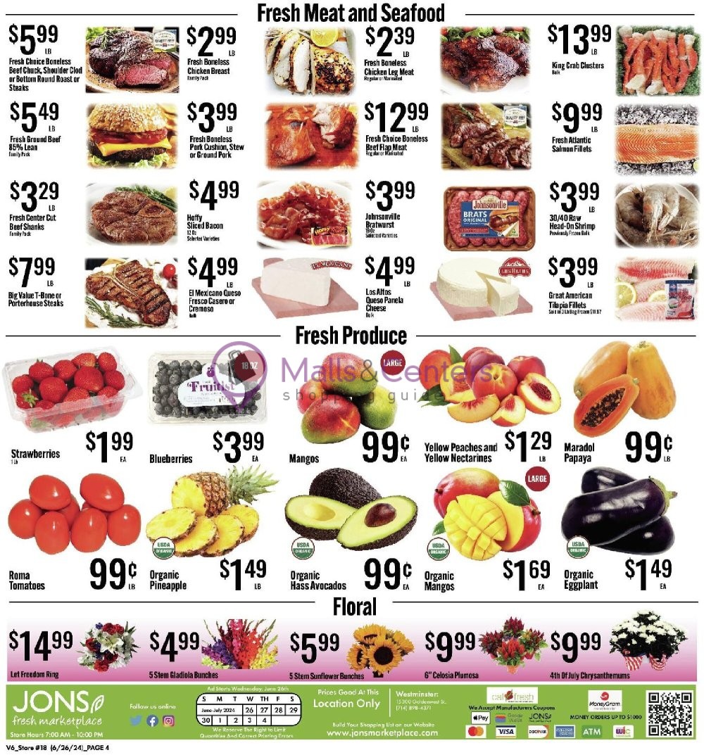 Weekly ad for Jons Fresh Marketplace valid: 06/26/2024 - 07/04/2024, page 4