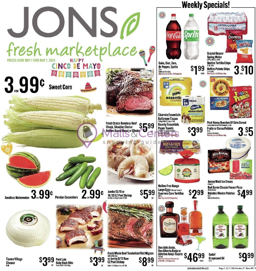 Jons Fresh Marketplace Weekly ad valid from 05/01/2024 to 05/07/2024