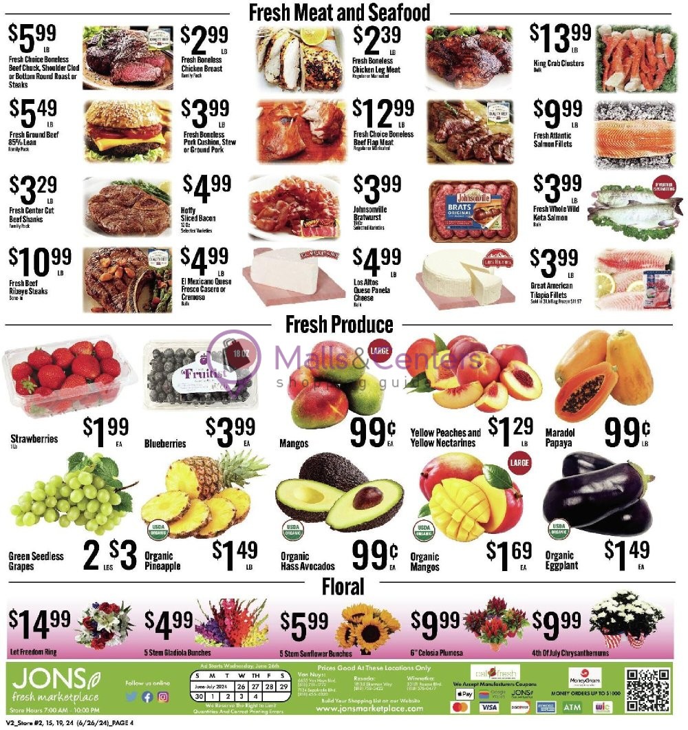 Weekly ad for Jons Fresh Marketplace valid: 06/26/2024 - 07/04/2024, page 4