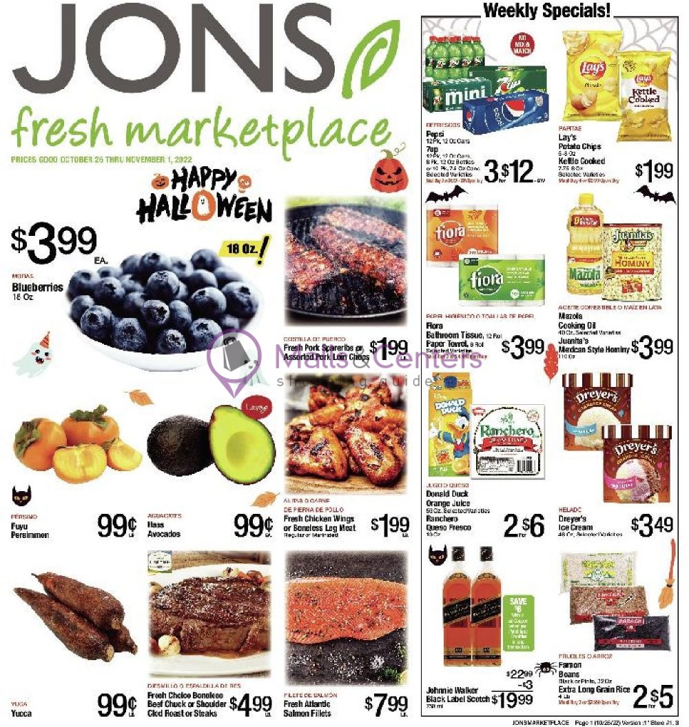 Jons Fresh Marketplace Weekly ad valid from 10/26/2022 to 11/01/2022