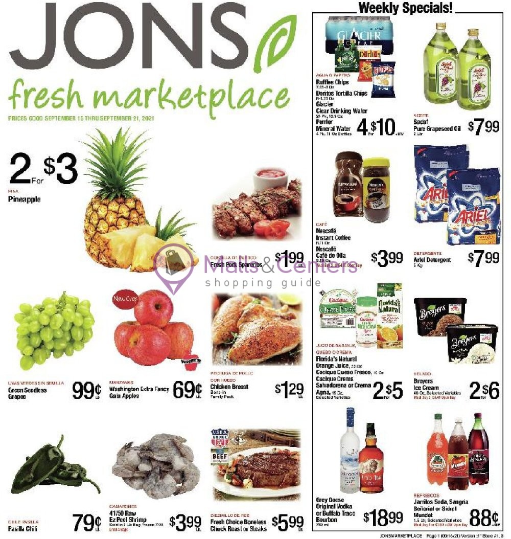 Jons Fresh Marketplace Weekly Ad sales & flyers specials MallsCenters
