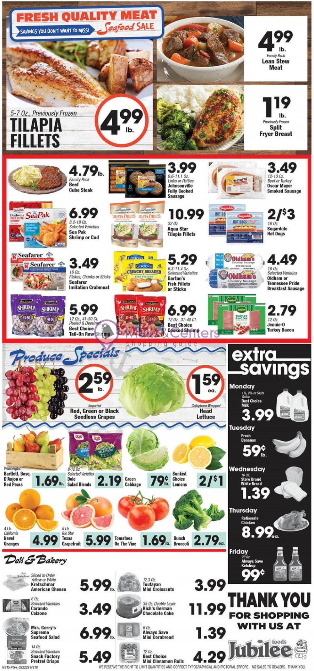 Jubilee Foods Weekly ad valid from 02/20/2023 to 02/26/2023 MallsCenters