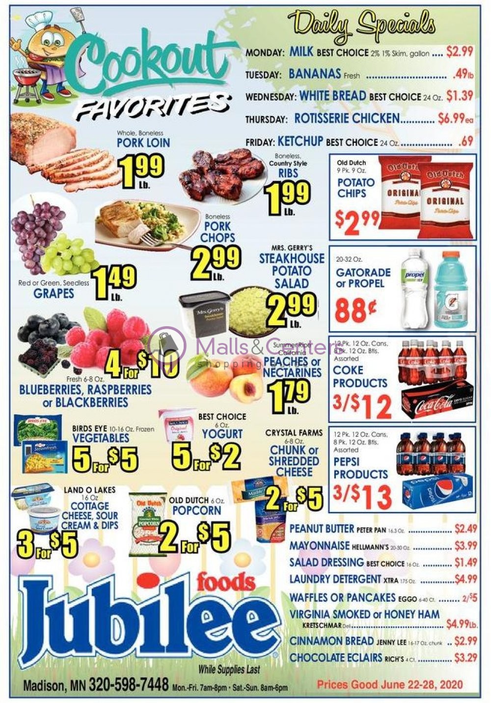 Jubilee Foods Weekly ad valid from 06/22/2020 to 06/28/2020 MallsCenters