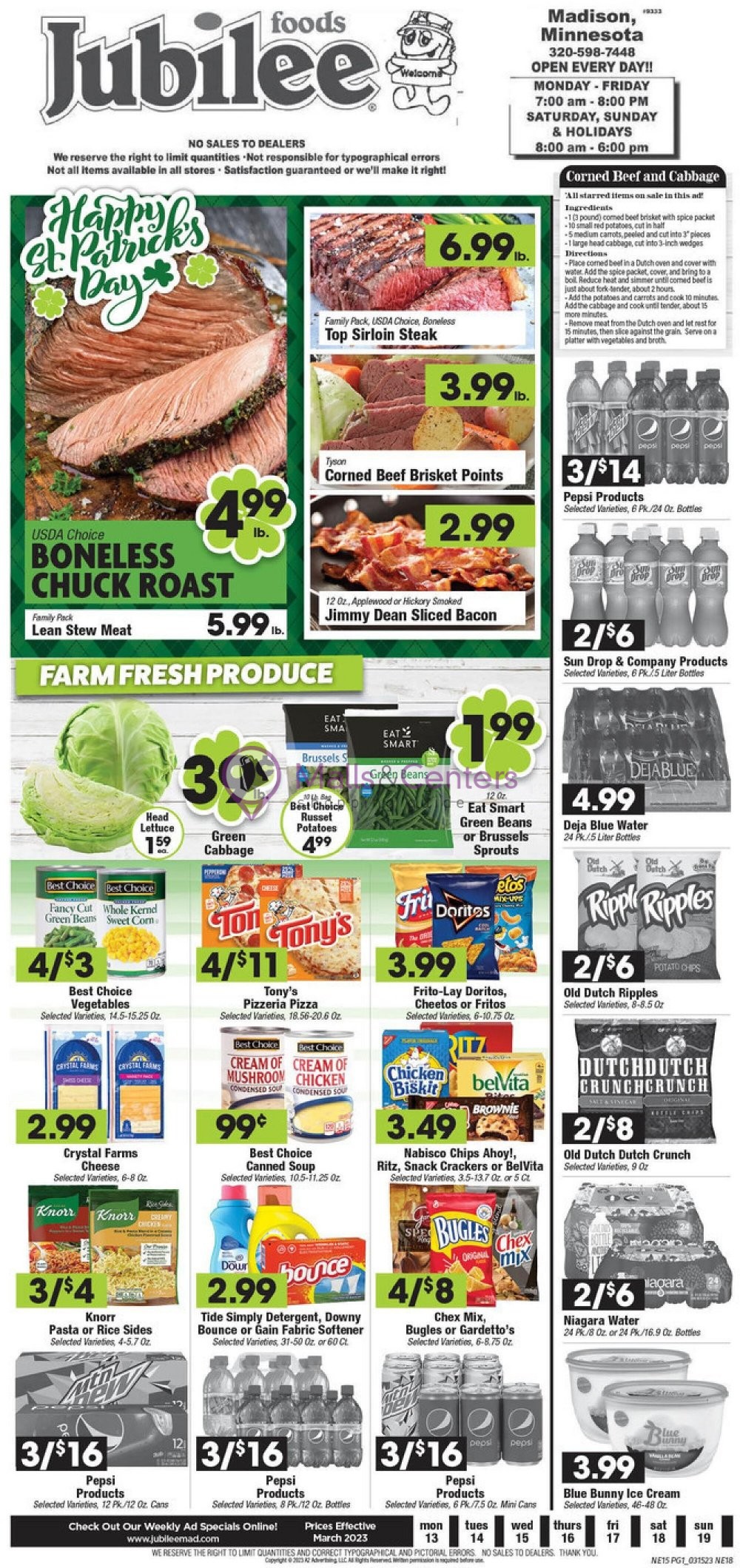 Jubilee Foods Weekly ad valid from 03/13/2023 to 03/19/2023 MallsCenters