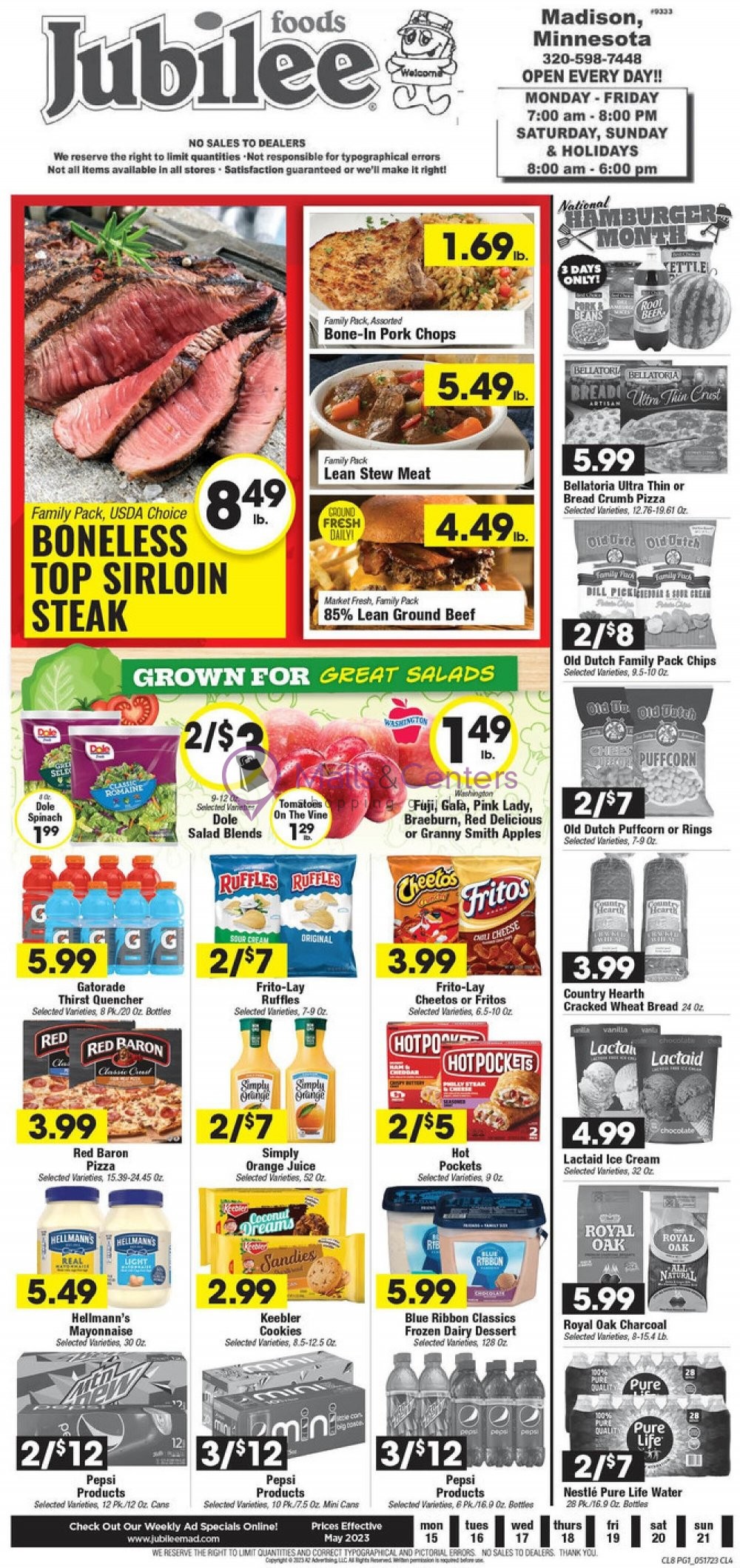 Jubilee Foods Weekly ad valid from 05/15/2023 to 05/21/2023 MallsCenters