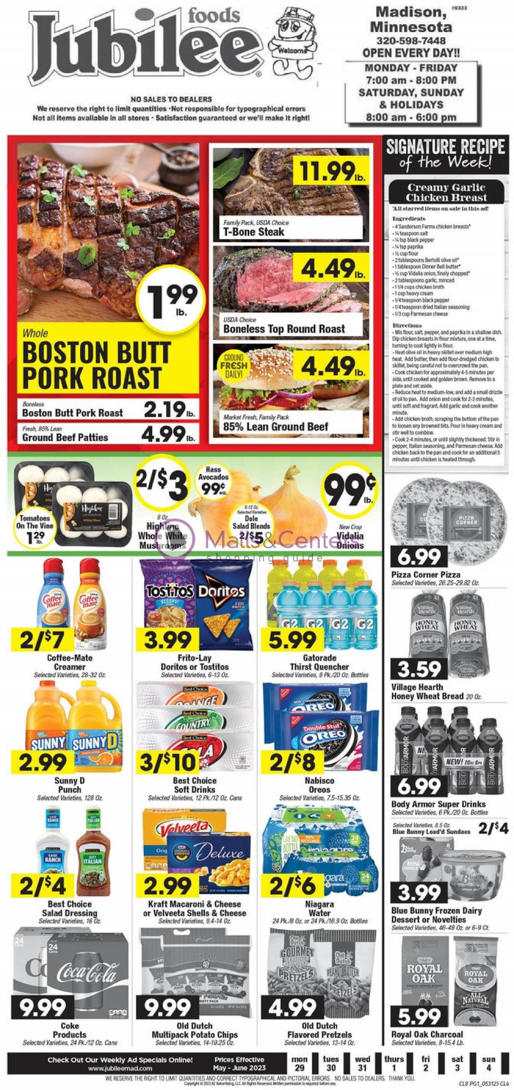 Jubilee Foods Weekly ad valid from 05/29/2023 to 06/04/2023 MallsCenters