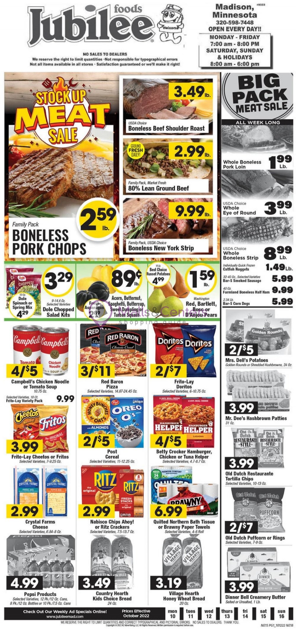 Jubilee Foods Weekly ad valid from 10/10/2022 to 10/16/2022 MallsCenters