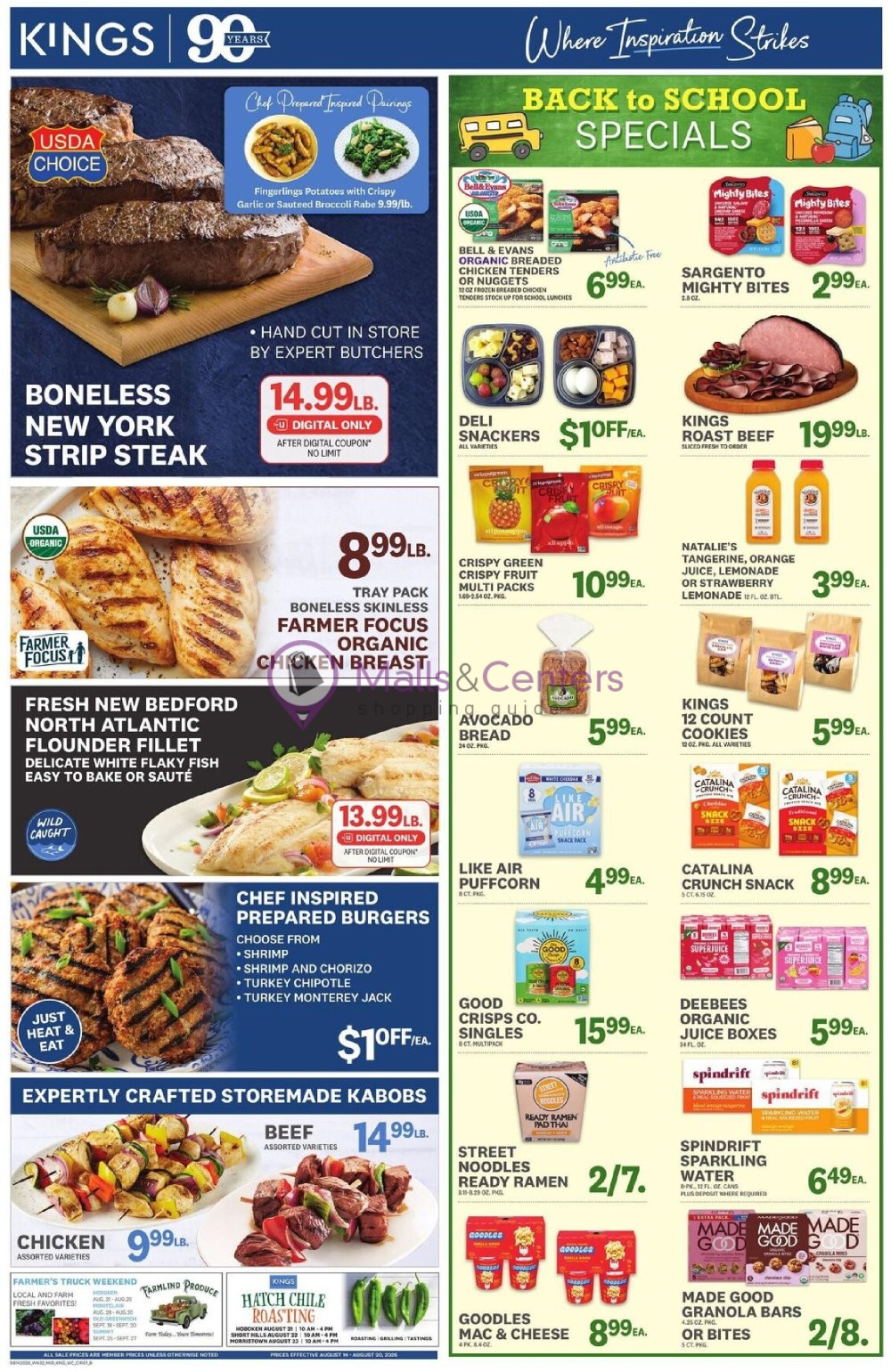 Weekly ad for Kings Food Markets valid: 08/14/2026 - 08/20/2026, page 1