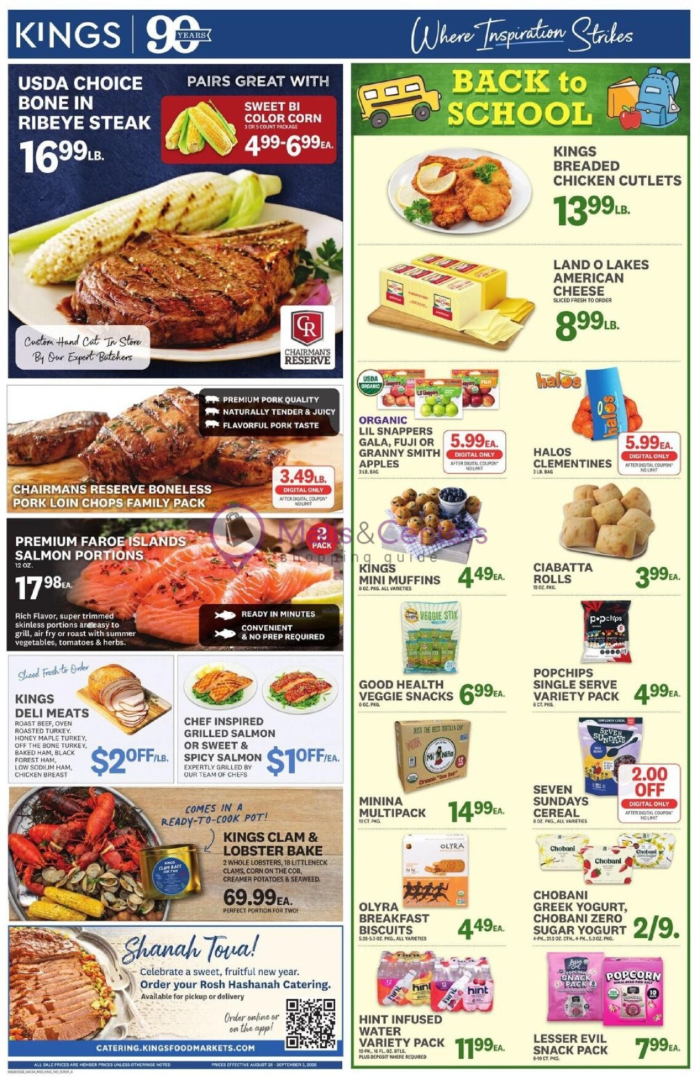 Weekly ad for Kings Food Markets valid: 08/28/2026 - 09/03/2026, page 1