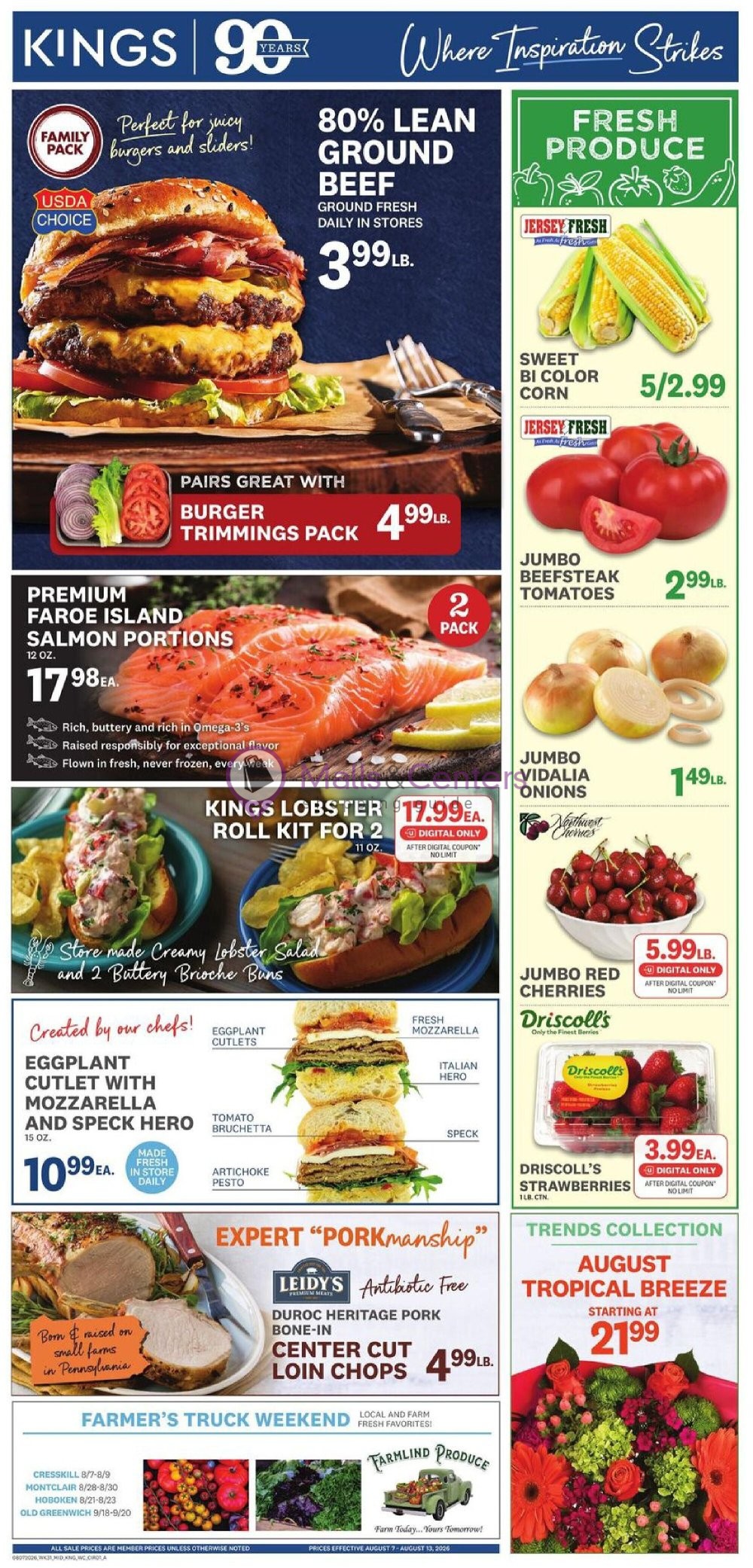 Weekly ad for Kings Food Markets valid: 08/07/2026 - 08/13/2026, page 1
