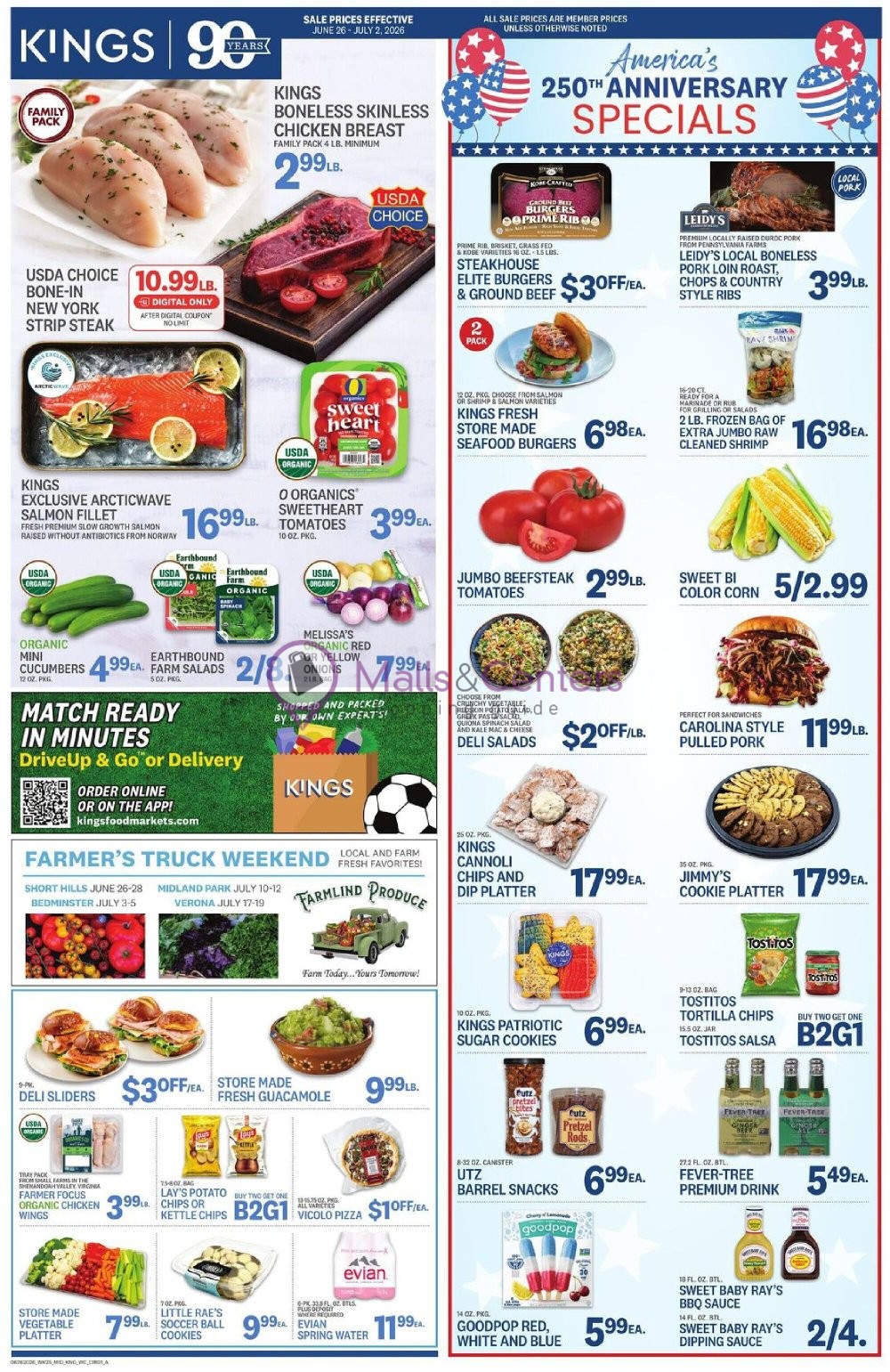 Weekly ad for Kings Food Markets valid: 06/26/2026 - 07/02/2026, page 1