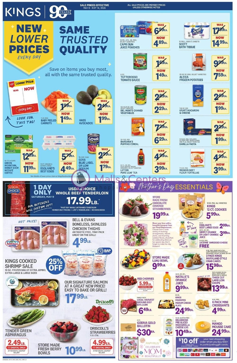 Weekly ad for Kings Food Markets valid: 05/08/2026 - 05/14/2026, page 1