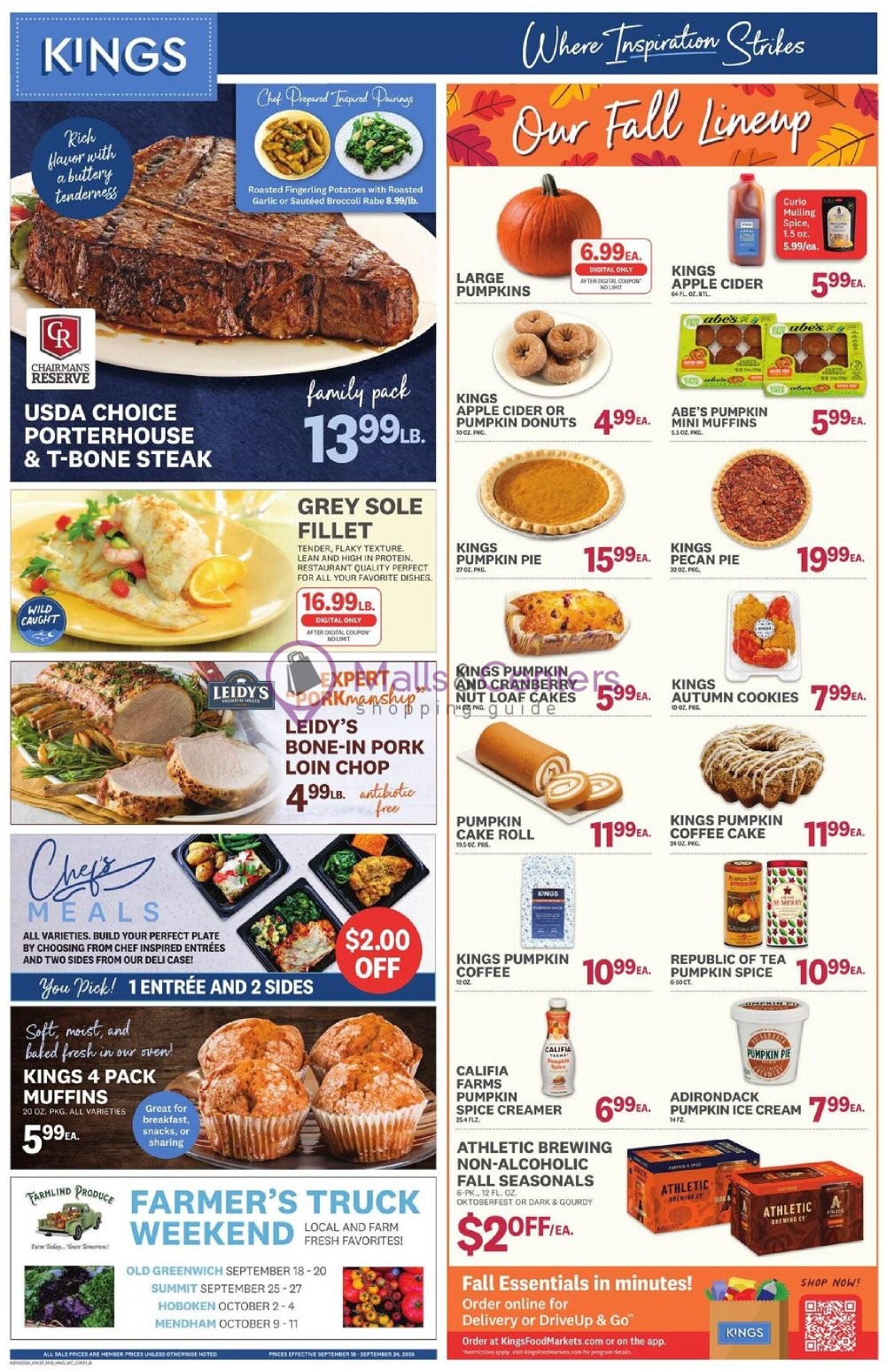 Weekly ad for Kings Food Markets valid: 09/18/2026 - 09/24/2026, page 1