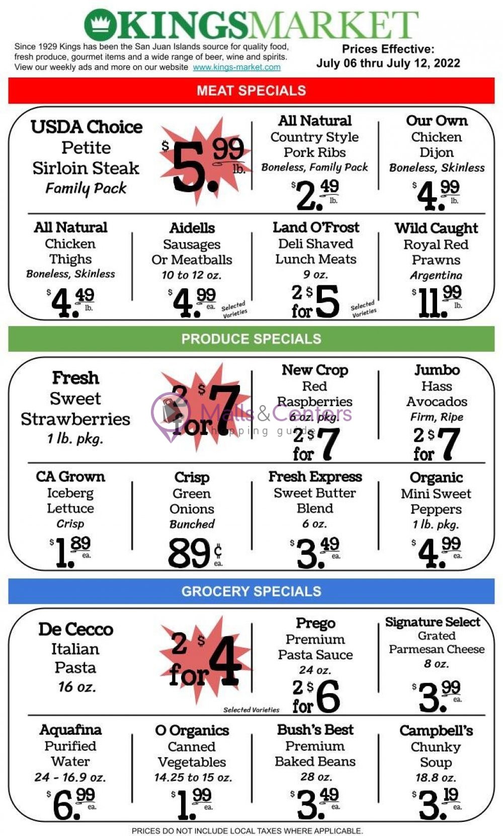 Kings Market Weekly Ad sales & flyers specials MallsCenters