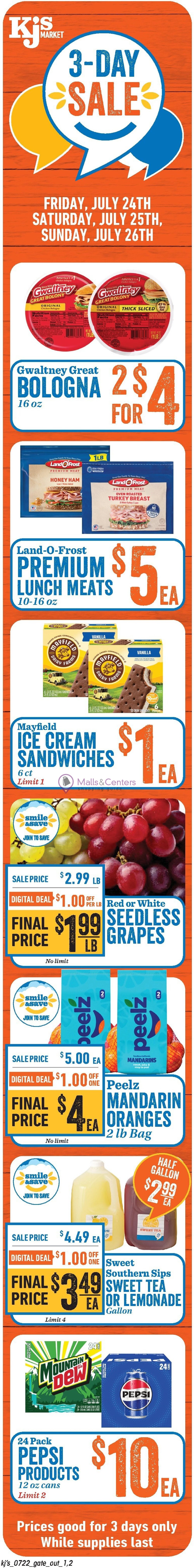 Weekly ad for KJ´s Market valid: 07/22/2026 - 07/28/2026, page 3
