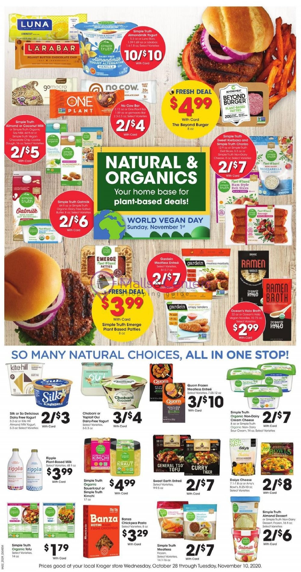 Kroger Weekly ad valid from 10/28/2020 to 11/03/2020 MallsCenters