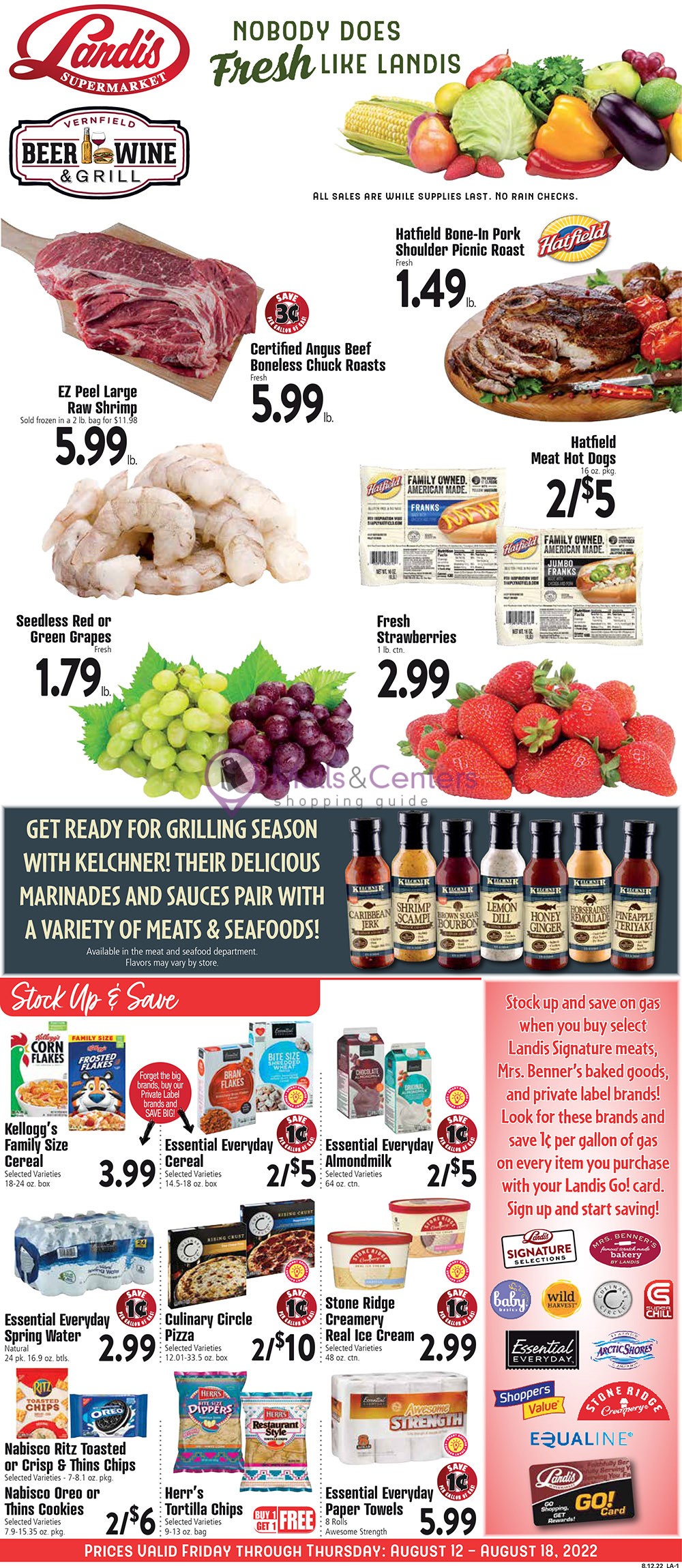 Landis Supermarket Weekly ad valid from 08/12/2022 to 08/18/2022