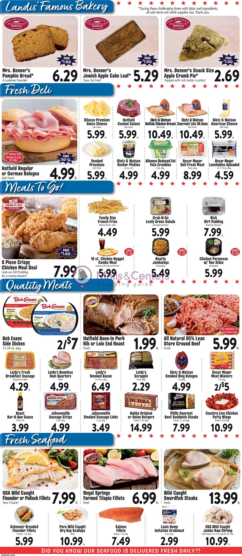 Landis Supermarket Weekly ad valid from 08/26/2022 to 09/01/2022