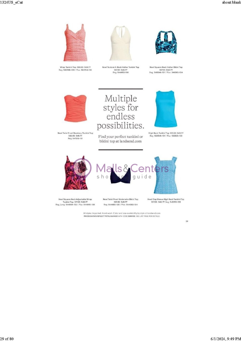 Weekly ad for Land's End valid: 06/01/2024 - 06/30/2024, page 29 Weekly ad for Land's End valid: 06/01/2024 - 06/30/2024, page 29