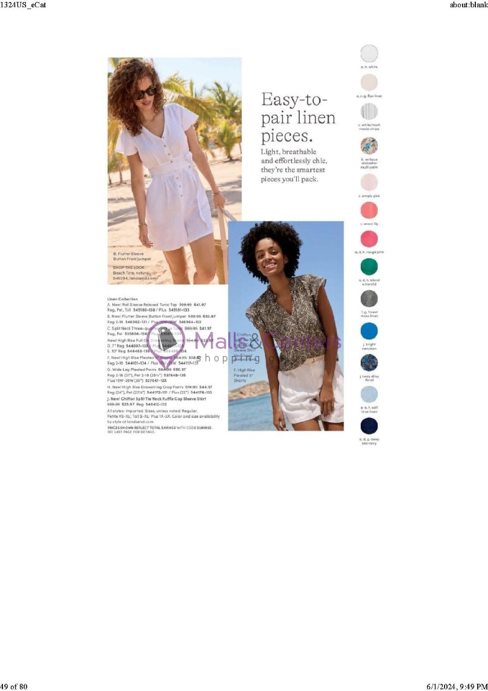 Weekly ad for Land's End valid: 06/01/2024 - 06/30/2024, page 49 Weekly ad for Land's End valid: 06/01/2024 - 06/30/2024, page 49