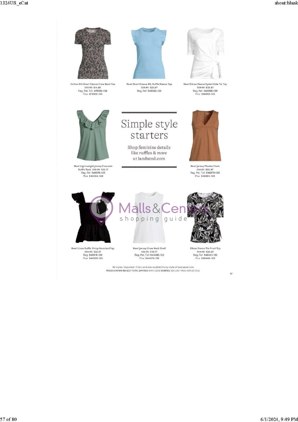 Weekly ad for Land's End valid: 06/01/2024 - 06/30/2024, page 57 Weekly ad for Land's End valid: 06/01/2024 - 06/30/2024, page 57