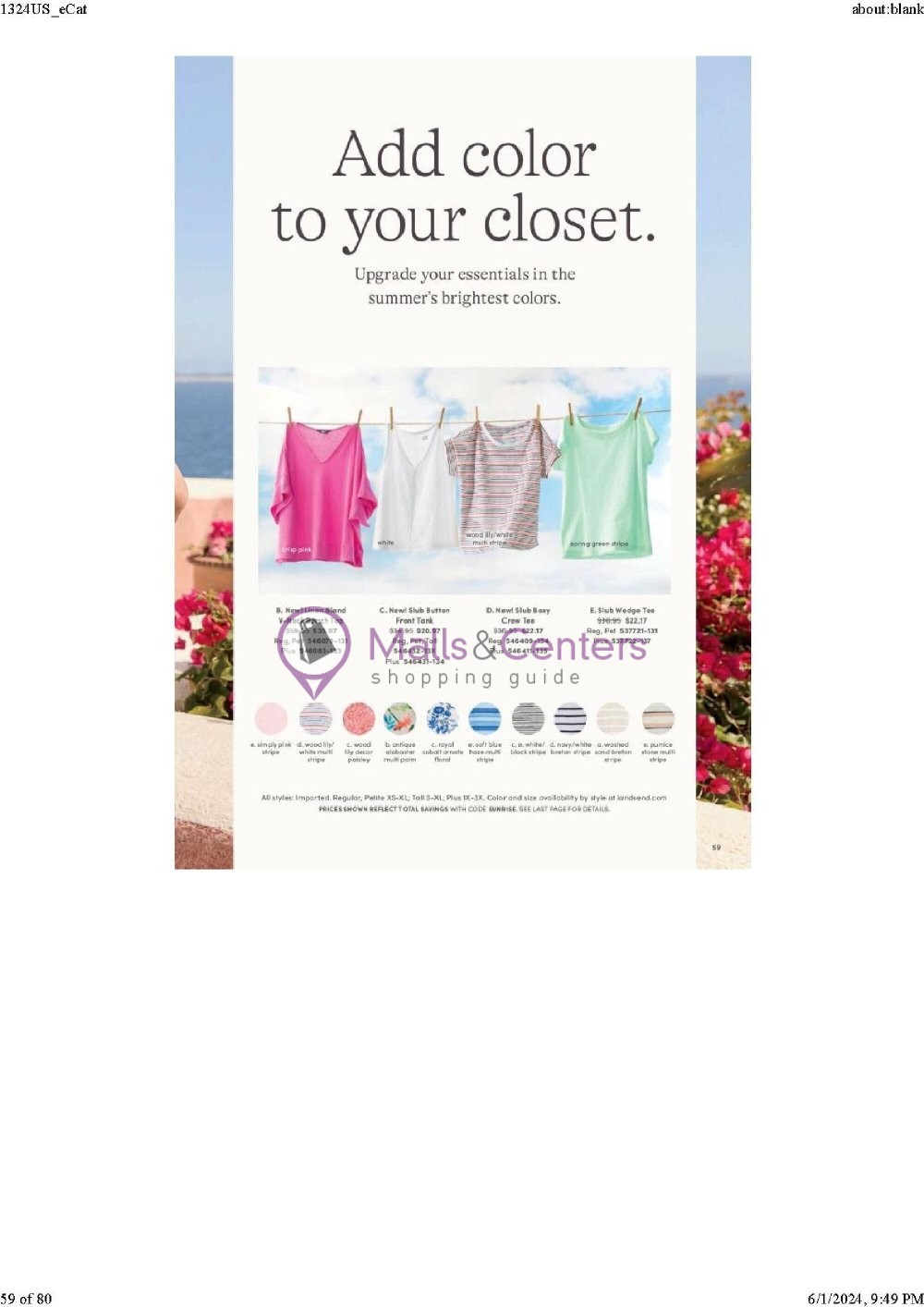 Weekly ad for Land's End valid: 06/01/2024 - 06/30/2024, page 59 Weekly ad for Land's End valid: 06/01/2024 - 06/30/2024, page 59