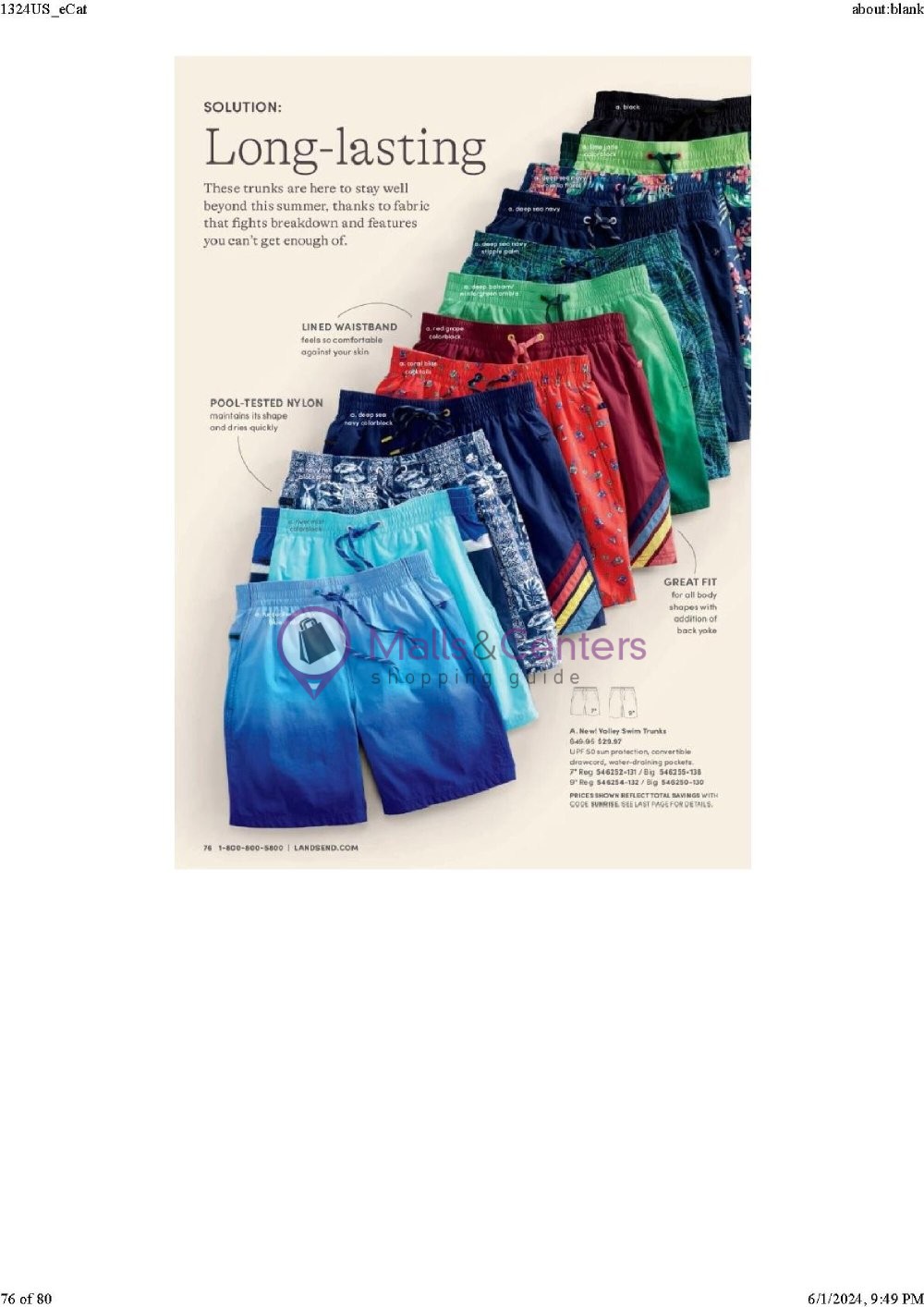 Weekly ad for Land's End valid: 06/01/2024 - 06/30/2024, page 76 Weekly ad for Land's End valid: 06/01/2024 - 06/30/2024, page 76