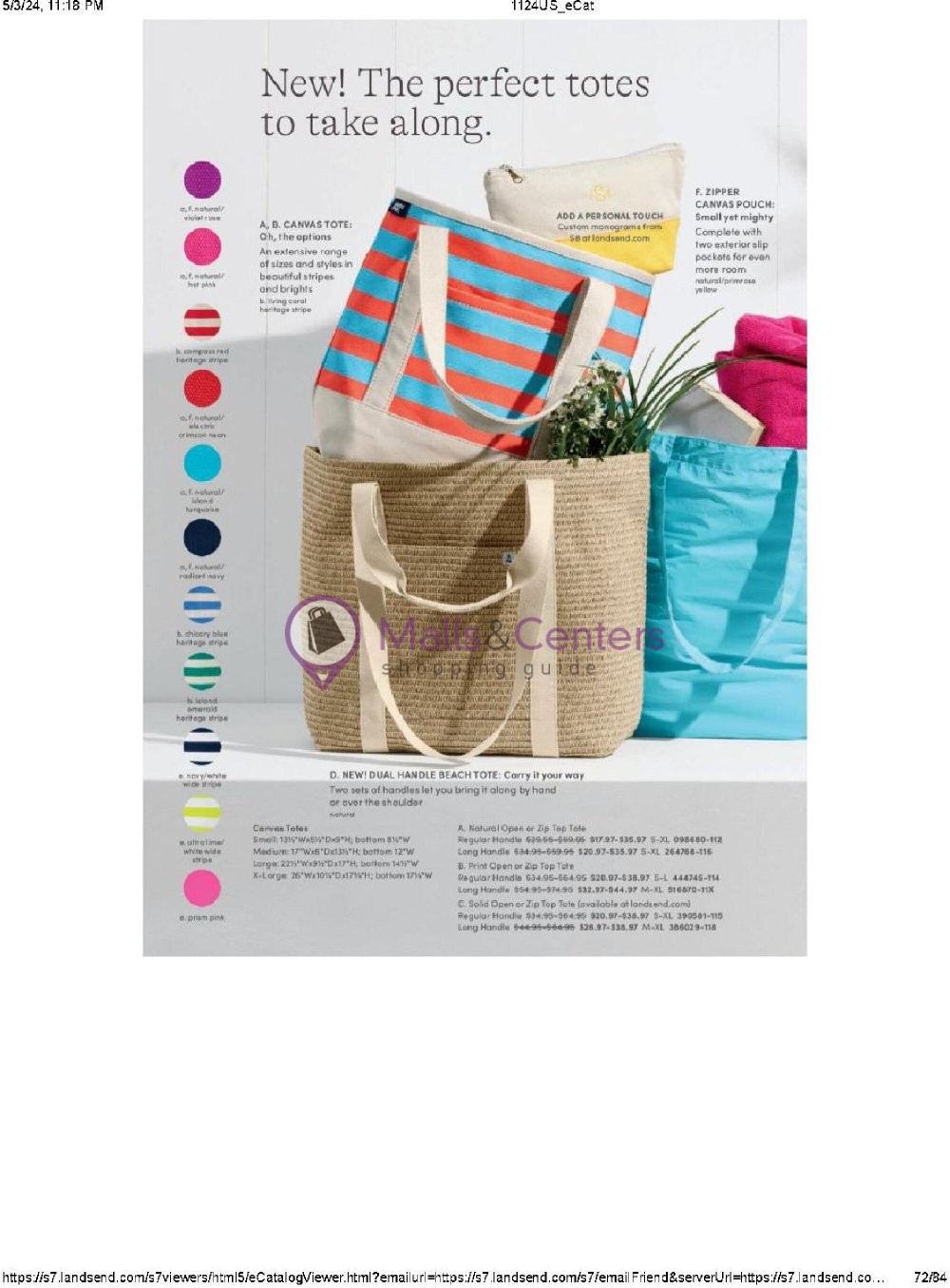 Weekly ad for Land's End valid: 05/01/2024 - 05/31/2024, page 72