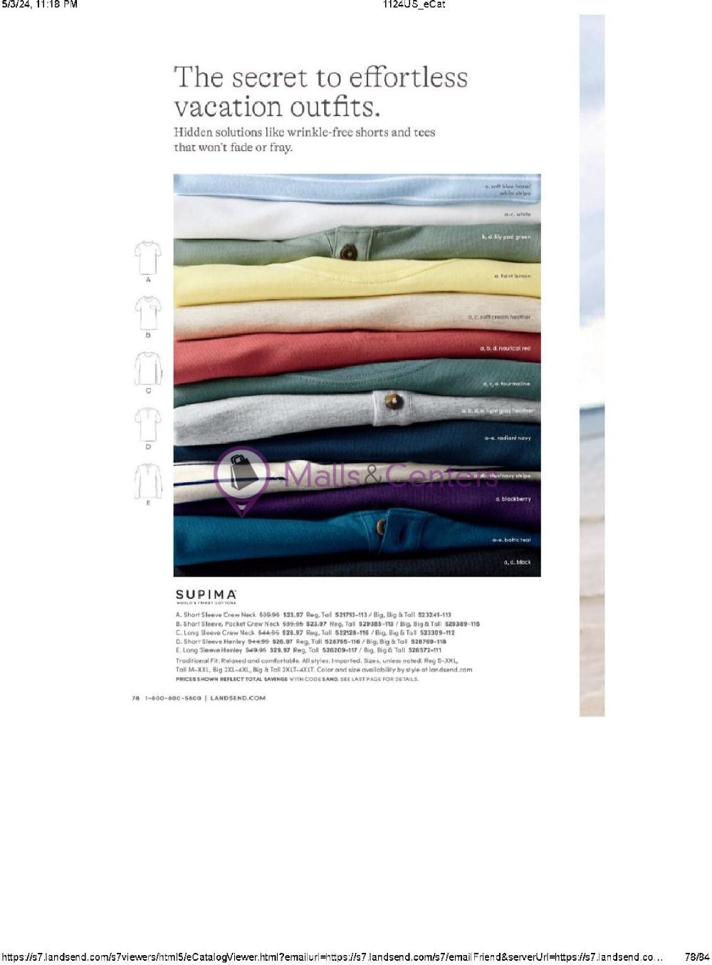 Weekly ad for Land's End valid: 05/01/2024 - 05/31/2024, page 78