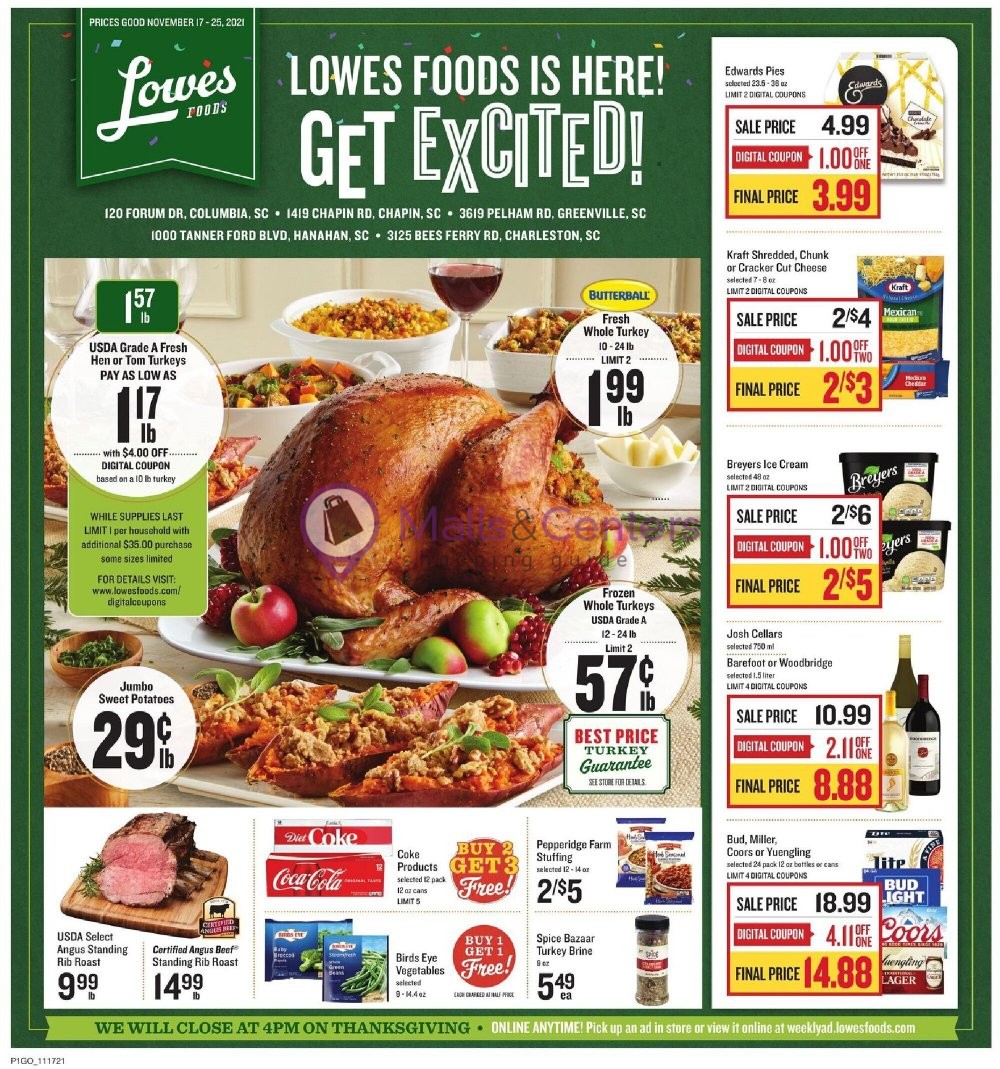 Lowes Foods Weekly Ad Valid From 11 17 2021 To 11 25 2021 Mallscenters Lowes Foods Weekly Ad Valid From 11 17 2021 To 11 25 2021 Mallscenters