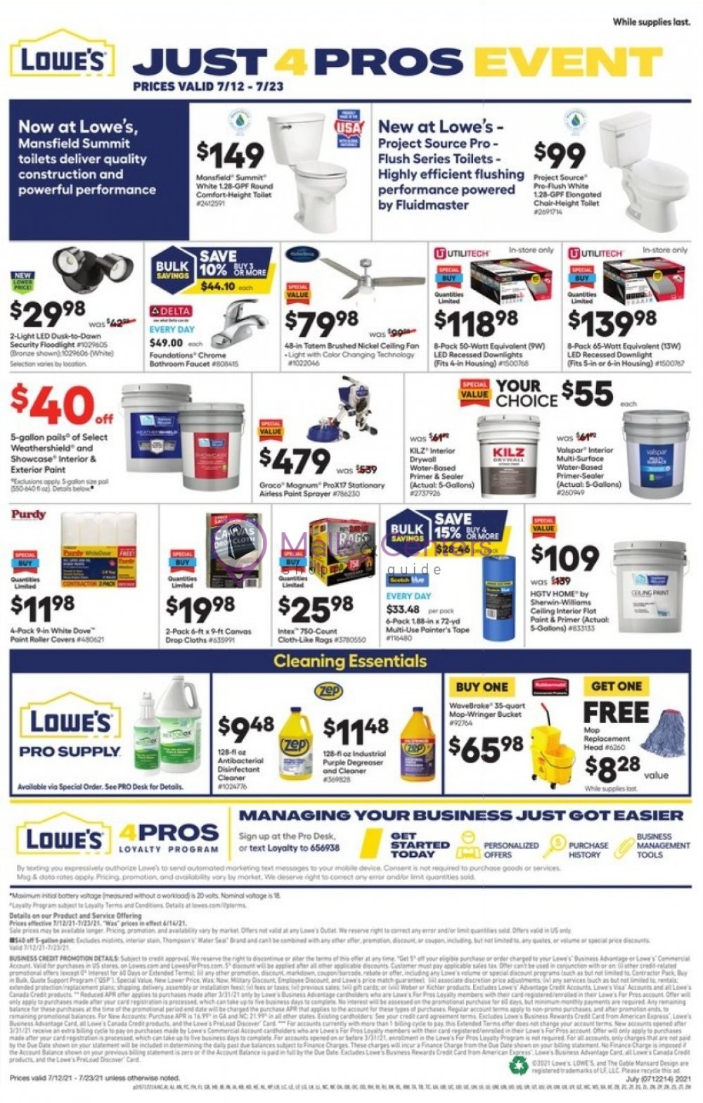 Lowe's Weekly ad valid from 07/12/2021 to 07/23/2021 MallsCenters