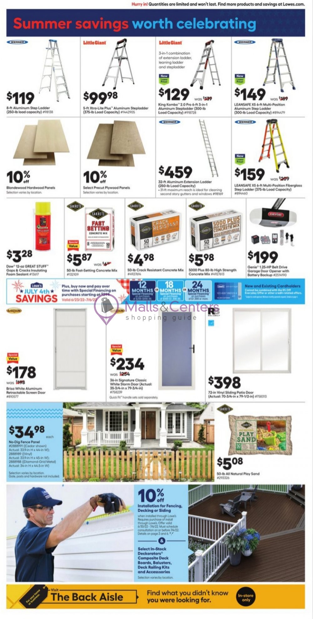 Lowe's Weekly Ad sales & flyers specials MallsCenters